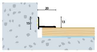 Ukončovací profil samolepiaci kútový 20x15 (270cm)