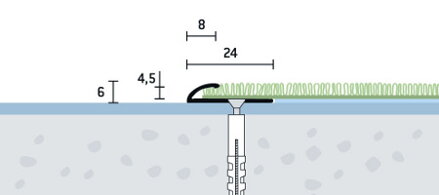 Ukončovací profil vŕtaný 24x6 (270cm)