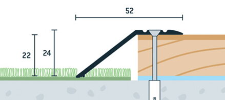 Ukončovací profil vŕtaný 52x24 (270cm)