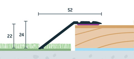 Ukončovací profil samolepiaci 52x24 (270cm)