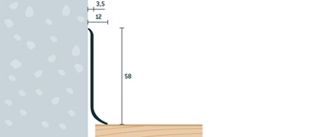 Soklový profil 58x12 (250cm)