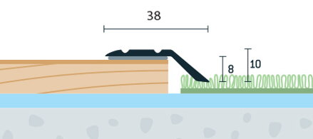 Ukončovací profil samolepiaci 38x10 (270cm)