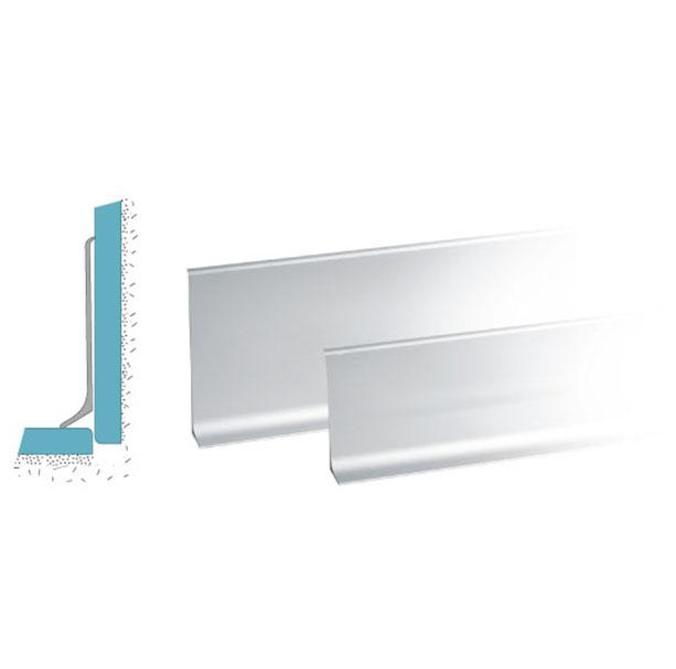 Lišta soklová Cezar LP59 Striebro celohliníková 59x10x2500mm