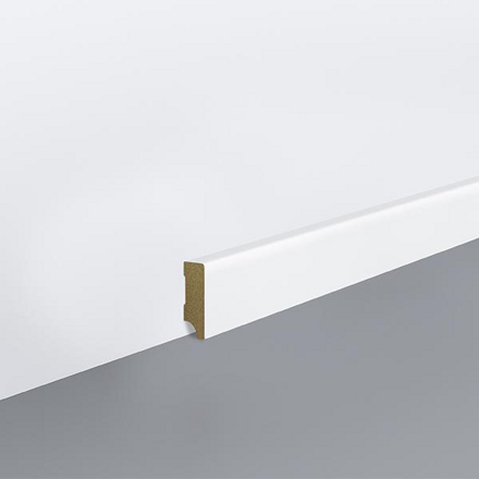 Lišta soklová Egger 60 hranatá "Cubical" L201 MDF biela pretierateľná  60x18x2400mm
