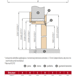 Zárubňa regulovaná reverzná UV lak biely titanový