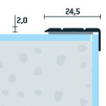 Schodová hrana samolepiaca 24,5x10 (90 cm)