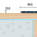 Schodová hrana samolepiaca 24,5x20 (270 cm)