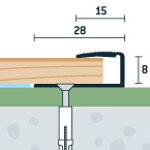 Ukončovací profil vŕtaný 28x11 (90cm)
