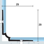 Ukončovací  profil vŕtaný kútový 29x29 (250cm)