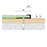 Ukončovací profil vŕtaný 30x8 (250cm)