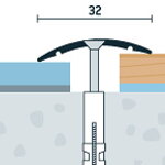 Prechodový profil vŕtaný 32x5 (270cm)