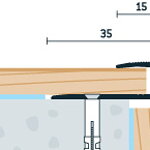 Schodový profil vŕtaný 35x20 (270cm)