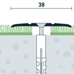 Prechodový profil vŕtaný 38x2,5 (270cm)