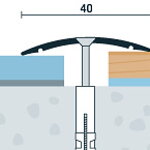 Prechodový profil vŕtaný 40x5 (270cm)