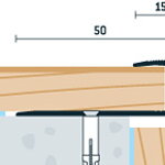 Schodový profil vŕtaný 50x30 (250cm)