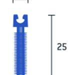 Lamelová hmoždina pre ohýbateľný profil