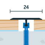 Prechodový profil ohýbateľný 24x6 (270cm)