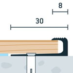 Ukončovací profil vŕtaný 30x10 (250cm)