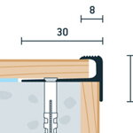 Schodový profil vŕtaný 30x17 (250cm)