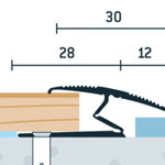 Prechodový flexi profil vŕtaný 30x20 (270cm)