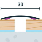 Nerezový prechodový profil samolepiaci 30x4 (270cm)