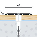 Prechodový profil vŕtaný 40x2 (270cm)