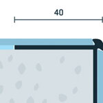 Schodová hrana vŕtaná 40x30 (250cm)