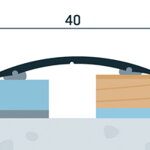 Nerezový prechodový profil samolepiaci 40x5 (270cm)