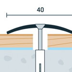 Nerezový prechodový profil vŕtaný 40x6 (270cm)