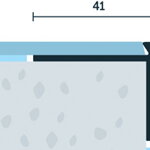 Schodová hrana vŕtaná 41x31 (250cm)