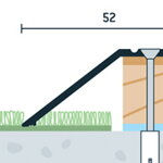 Ukončovací profil vŕtaný 52x24 (270cm)