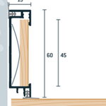 Soklový profil s vložkou a tesniacou gumou 60x15 (250cm)