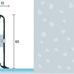 Obojstranný soklový profil 60x15 (250cm)