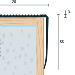 Schodová hrana vŕtaná 70x55 (250cm)