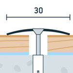 Nerezový prechodový profil vŕtaný 30x4 (270cm)