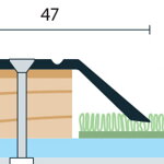 Ukončovací profil vŕtaný 47x16 (270cm)