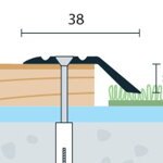Ukončovací profil vŕtaný 38x10 (270cm)