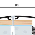 Prechodový profil vŕtaný 80x6,5 (270cm)